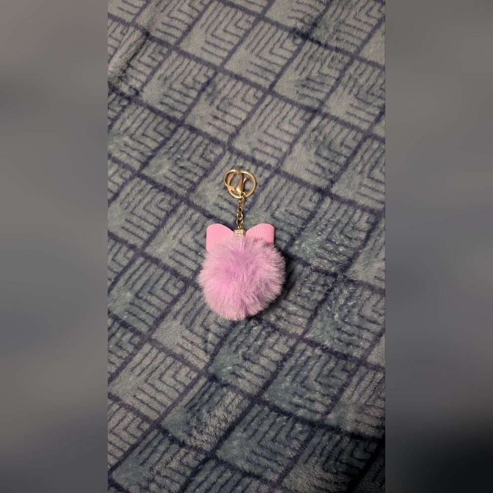 Pink Fluffy Keychain Accessory (New) - Picture 3 of 4